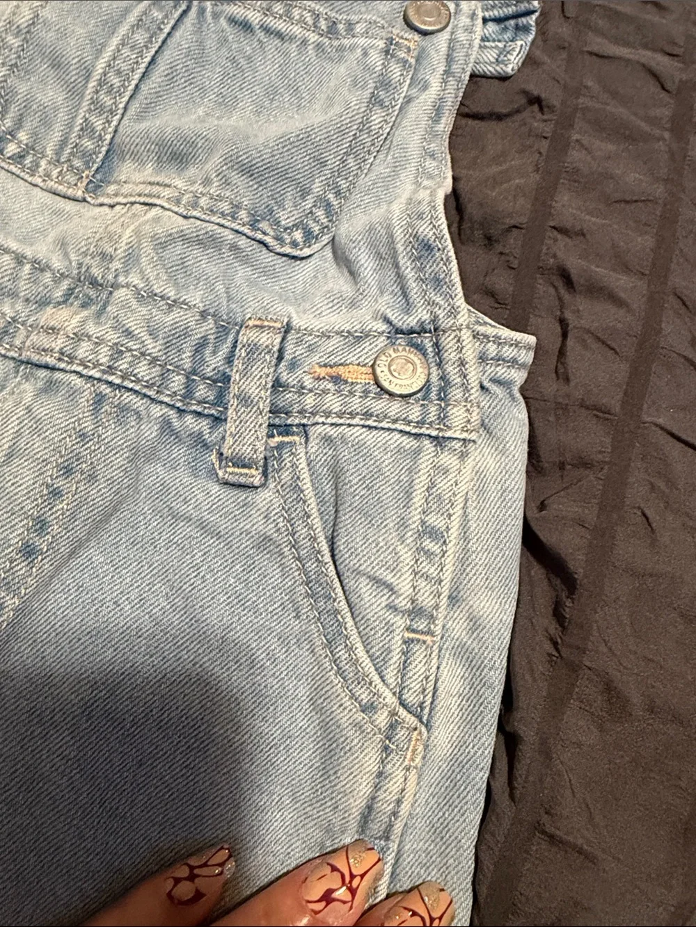 Old Navy Light Blue Denim Overall Skirt